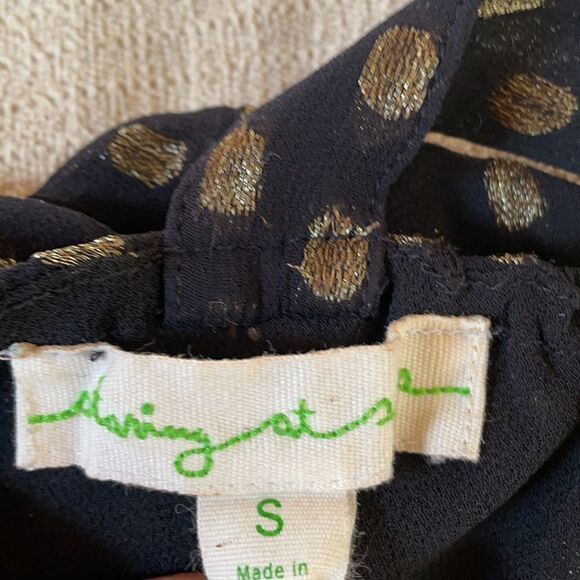Anthropologie “Staring at Stars” Black & Metallic Racerback (Small) - Picture 6 of 16